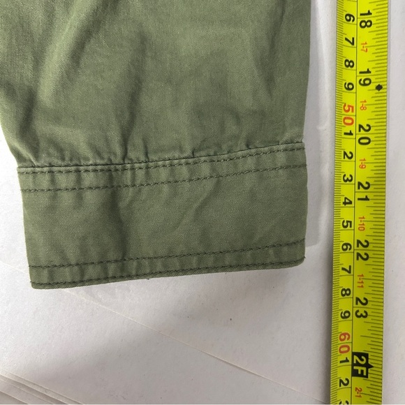 Joe Fresh Green Military Style Jacket women’s Size Small adjustable cinch waist - Picture 11 of 12